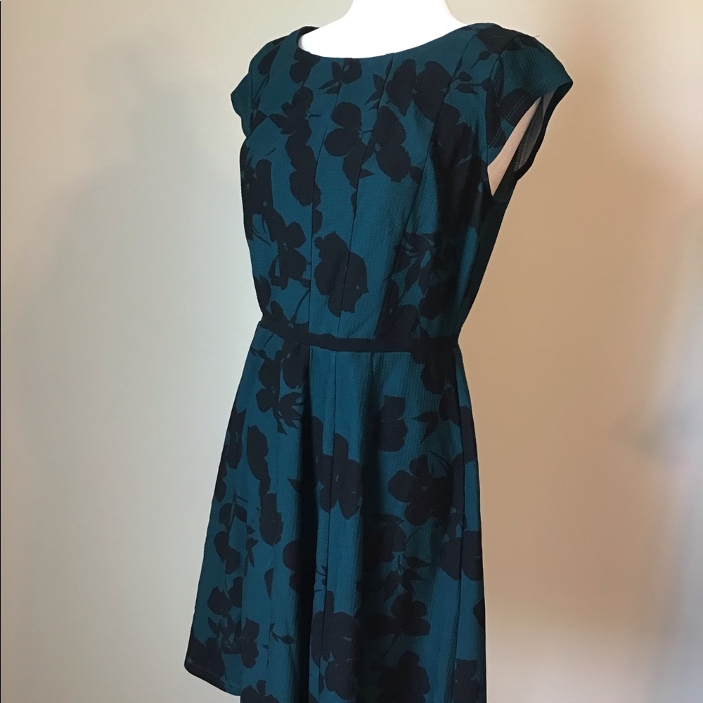 Green floral dress